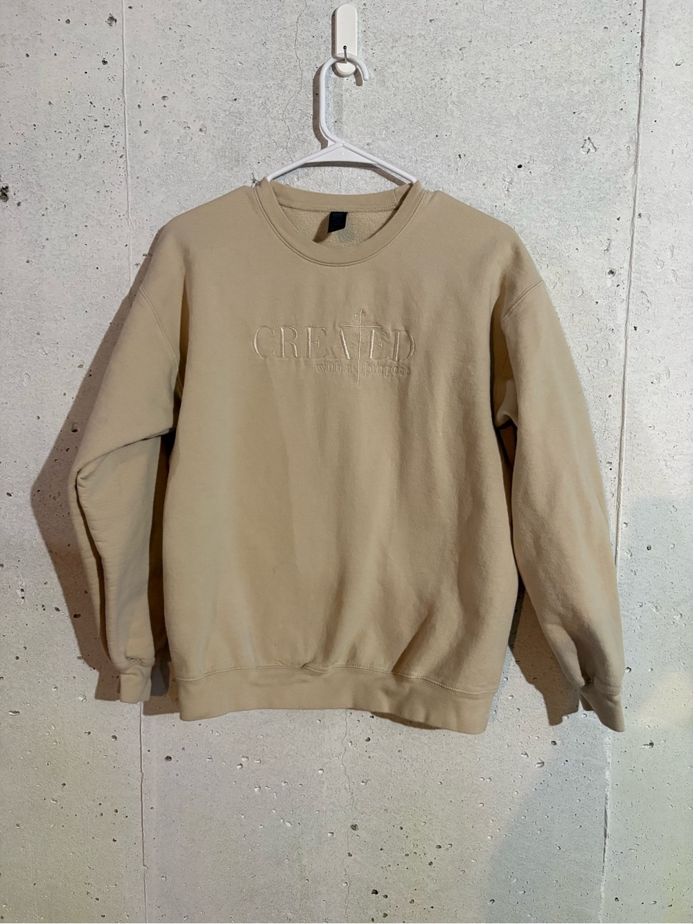 “Created With A Purpose” Crewneck Sweater | Size: Medium